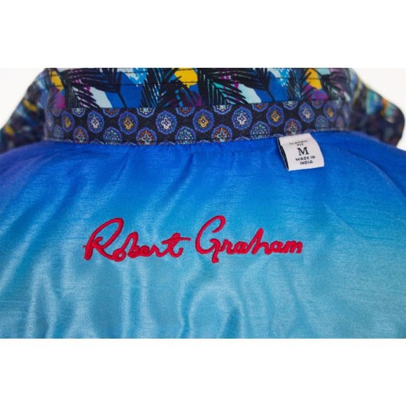 ROBERT GRAHAM New Point Break Short Sleeve In Mult - Picture 9 of 10